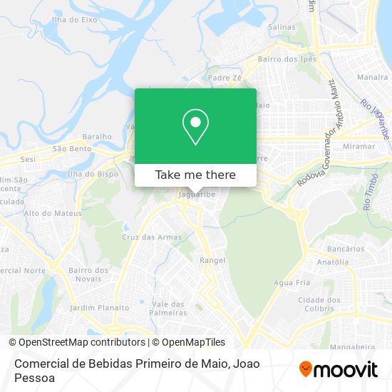 Comercial de Bebidas Primeiro de Maio map