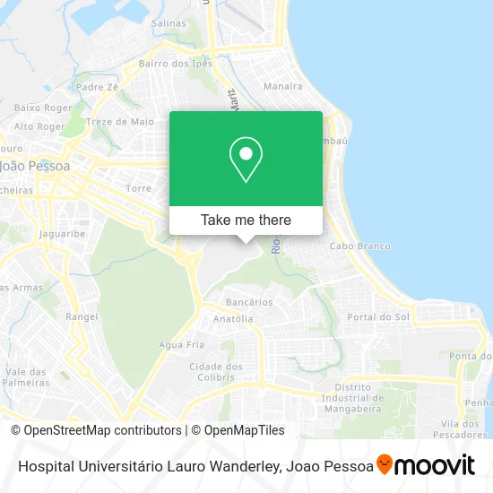 Hospital Universitário Lauro Wanderley map