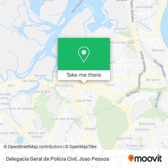 Mapa Delegacia Geral de Polícia Civil