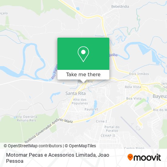 Motomar Pecas e Acessorios Limitada map