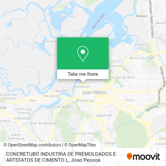 CONCRETUBO INDUSTRIA DE PREMOLDADOS E ARTEFATOS DE CIMENTO L map