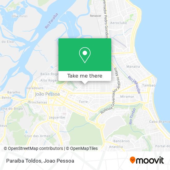 Paraíba Toldos map