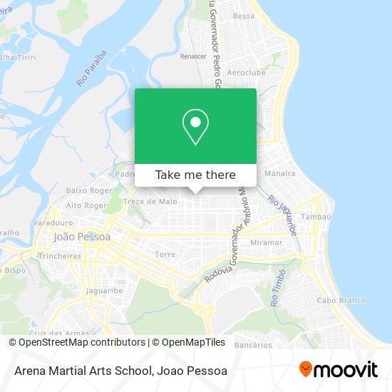 Arena Martial Arts School map