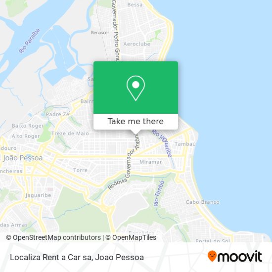 Mapa Localiza Rent a Car sa