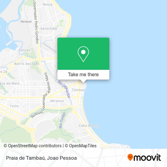 Praia de Tambaú map