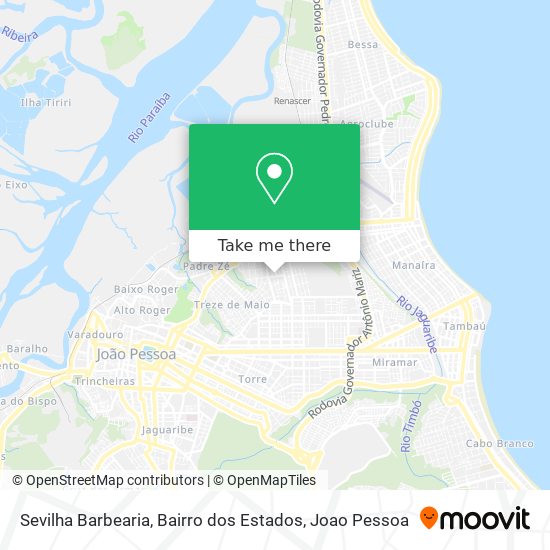 Sevilha Barbearia, Bairro dos Estados map