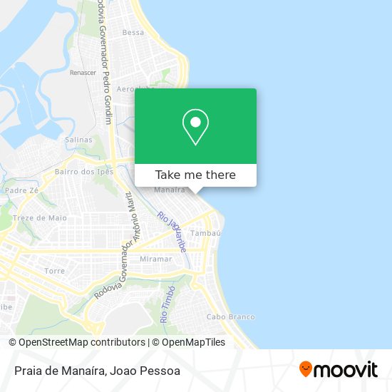 Praia de Manaíra map
