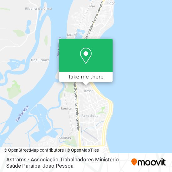 Astrams - Associação Trabalhadores Ministério Saúde Paraíba map
