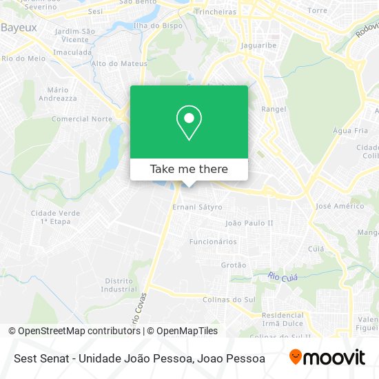 Sest Senat - Unidade João Pessoa map