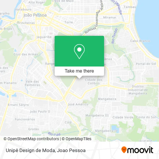 Unipê Design de Moda map