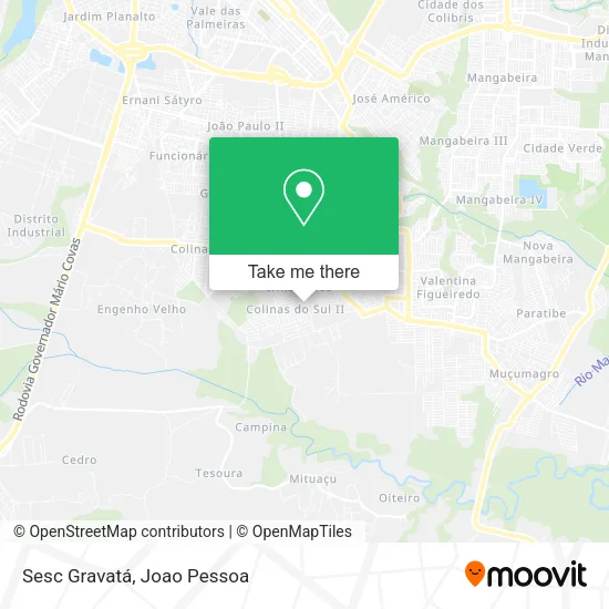 Sesc Gravatá map