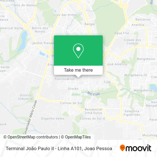 Terminal João Paulo II - Linha A101 map