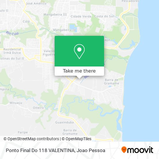 Ponto Final Do 118 VALENTINA map