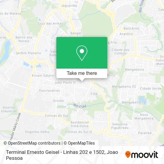 Terminal Ernesto Geisel - Linhas 202 e 1502 map