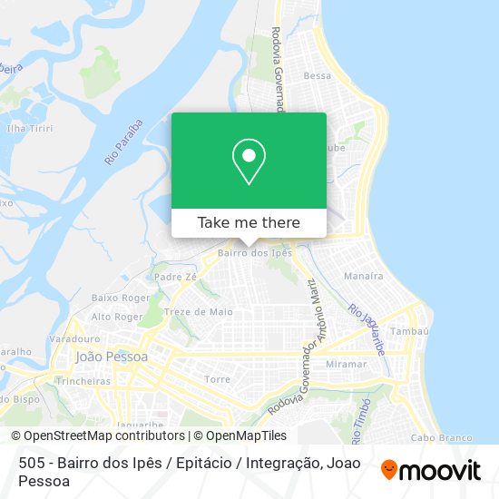 505 - Bairro dos Ipês / Epitácio / Integração map