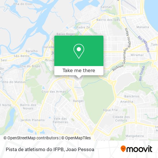 Pista de atletismo do IFPB map