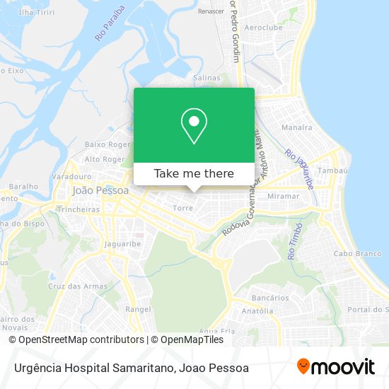 Urgência Hospital Samaritano map