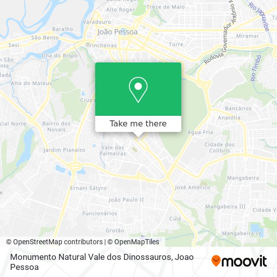 Monumento Natural Vale dos Dinossauros map