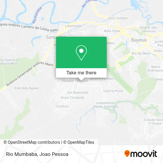 Rio Mumbaba map