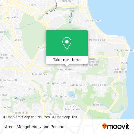 Mapa Arena Mangabeira