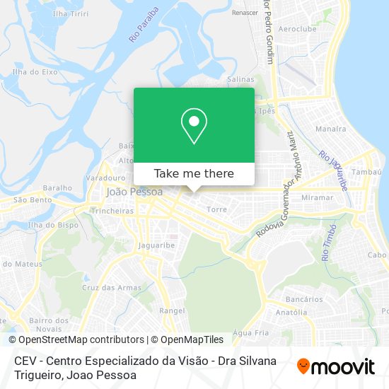 Mapa CEV - Centro Especializado da Visão - Dra Silvana Trigueiro