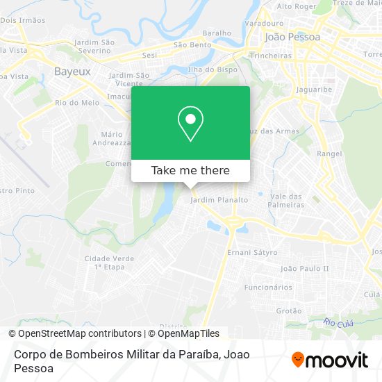 Corpo de Bombeiros Militar da Paraíba map