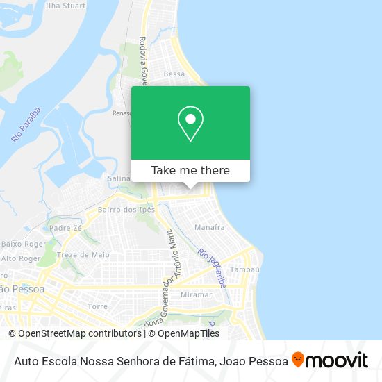 Mapa Auto Escola Nossa Senhora de Fátima