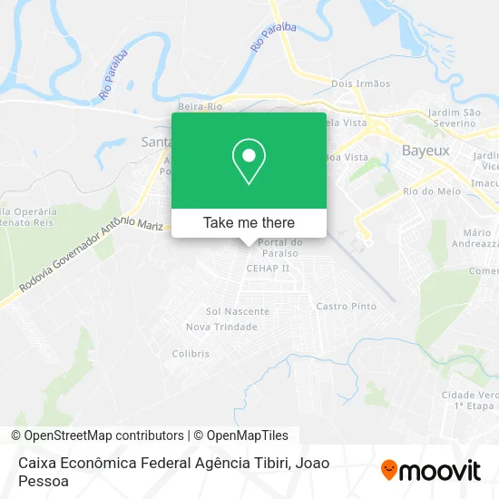 Caixa Econômica Federal Agência Tibiri map