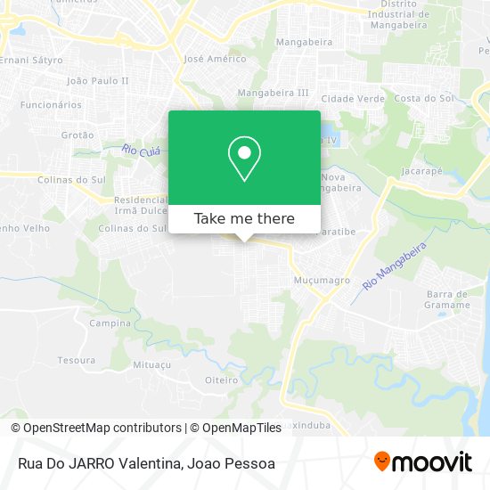 Rua Do JARRO Valentina map