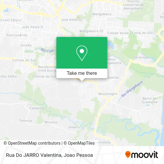 Rua Do JARRO Valentina map