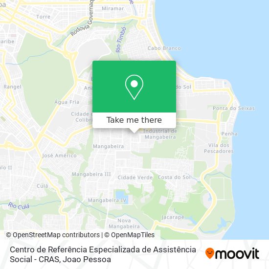 Mapa Centro de Referência Especializada de Assistência Social  -  CRAS