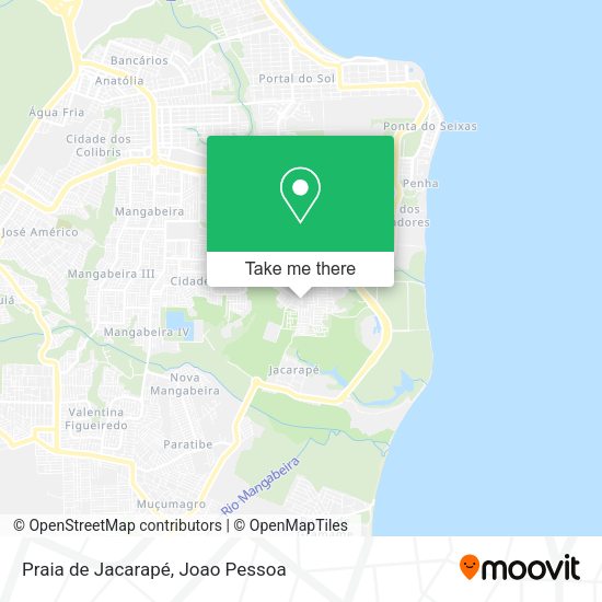 Praia de Jacarapé map