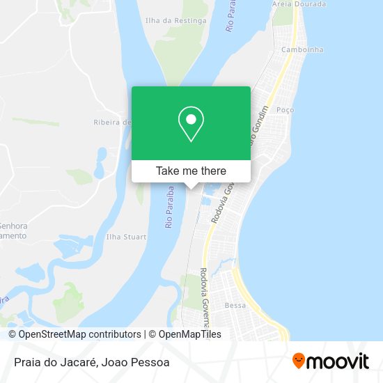 Praia do Jacaré map