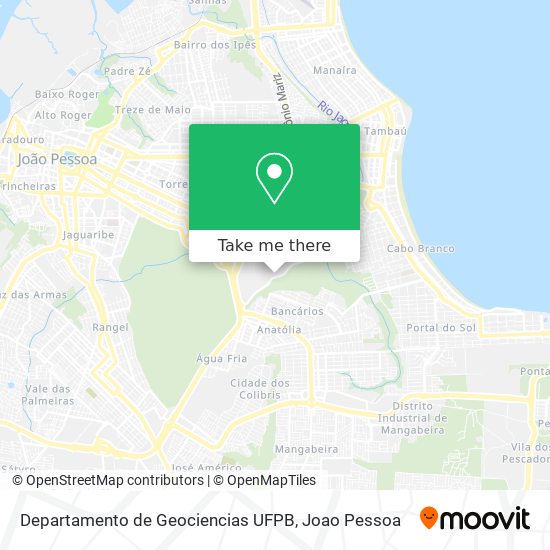 Departamento de Geociencias UFPB map