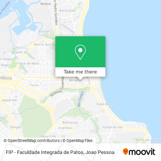 FIP - Faculdade Integrada de Patos map