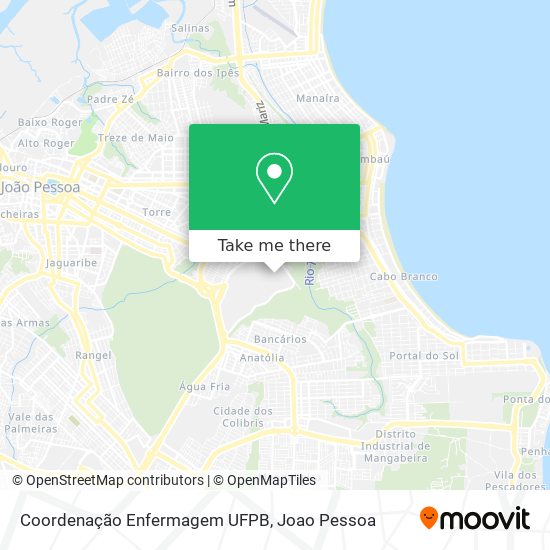 Coordenação Enfermagem UFPB map