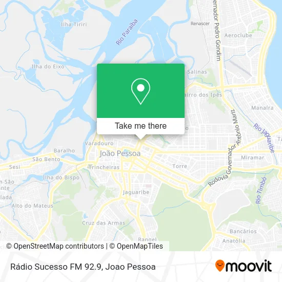 Rádio Sucesso FM 92.9 map