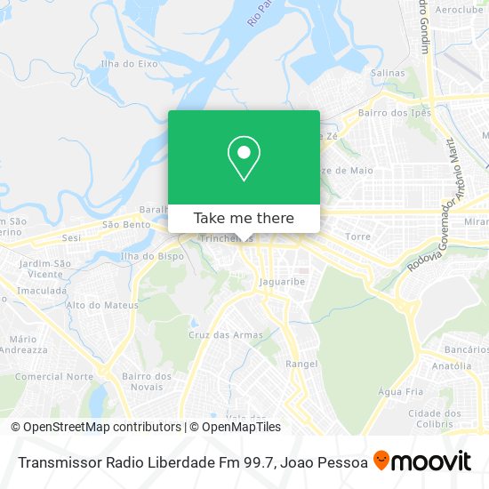 Mapa Transmissor Radio Liberdade Fm 99.7