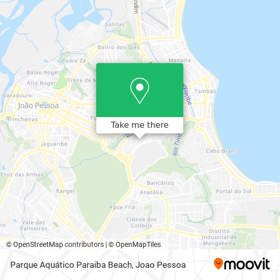 Parque Aquático Paraiba Beach map