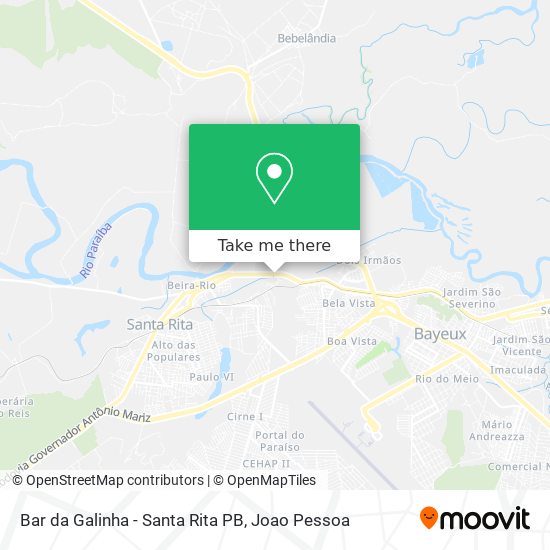 Mapa Bar da Galinha - Santa Rita PB