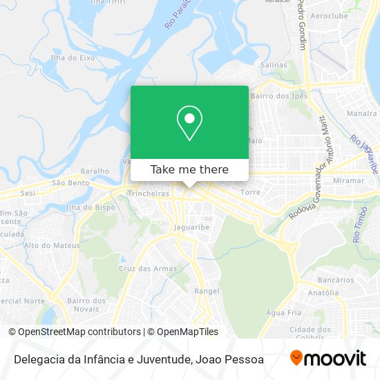 Mapa Delegacia da Infância e Juventude