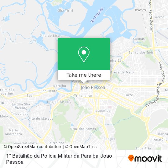 1° Batalhão da Polícia Militar da Paraíba map