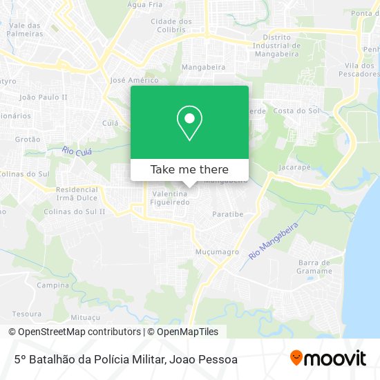 5º Batalhão da Polícia Militar map