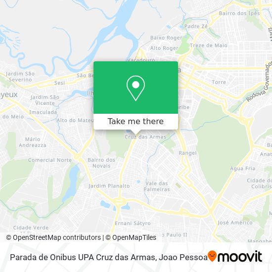 Parada de Onibus UPA Cruz das Armas map