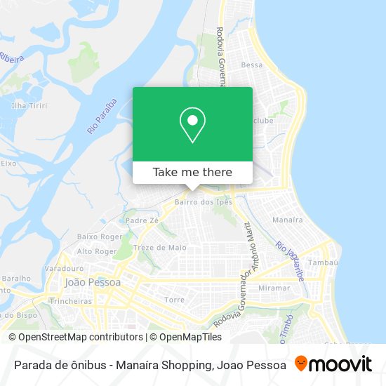 Parada de ônibus - Manaíra Shopping map