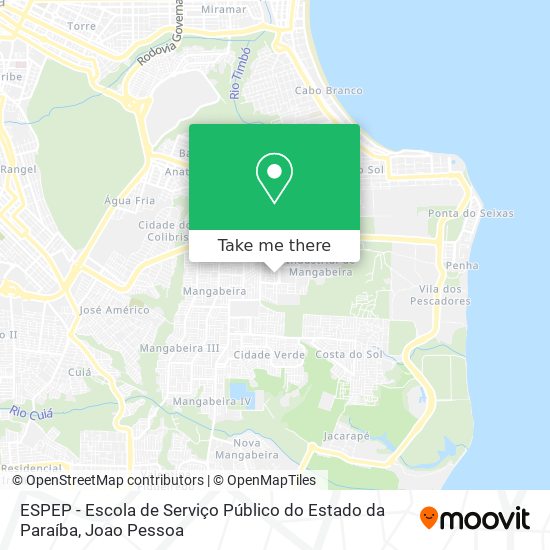 ESPEP - Escola de Serviço Público do Estado da Paraíba map