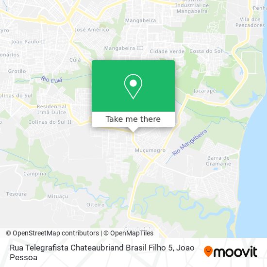 Mapa Rua Telegrafista Chateaubriand Brasil Filho 5