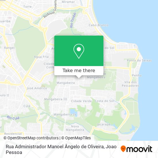 Mapa Rua Administrador Manoel Ângelo de Oliveira