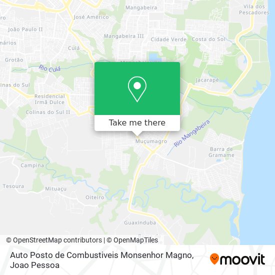 Auto Posto de Combustiveis Monsenhor Magno map
