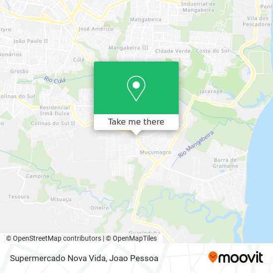 Supermercado Nova Vida map